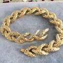Decadent Quilted Neck Piece Chunky Link Casts Vintage