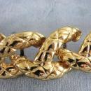 Decadent Quilted Neck Piece Chunky Link Casts Vintage