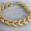 Decadent Quilted Neck Piece Chunky Link Casts Vintage