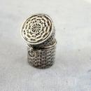 Sterling Basket Vessel Hinged Box Vintage Pendant Beautiful!
