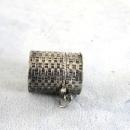 Sterling Basket Vessel Hinged Box Vintage Pendant Beautiful!