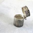 Sterling Basket Vessel Hinged Box Vintage Pendant Beautiful!