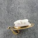 Tiny Cameo Pendant 14K Angel Skin Coral Conch Vintage
