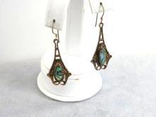 Best Abalone Earrings Open Work Beautiful Pierced Vintage