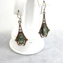 Best Abalone Earrings Open Work Beautiful Pierced Vintage