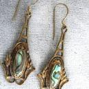 Best Abalone Earrings Open Work Beautiful Pierced Vintage