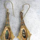 Best Abalone Earrings Open Work Beautiful Pierced Vintage