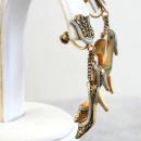 Damascene High Heel Shoes Earrings Enamel Vintage