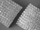Diamond Shaped Rhinestone Earrings Large 121 Stones Each Vintage