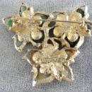 Swoboda Large Flower Brooch Pin Genuine Stones Pearls Vintage Beauty