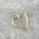 Emerald Heart Pendant Genuine GF Neck