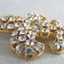 Fleur De Lis Brooch,R/Ss,Lg,G/P,Pr Set,Vint