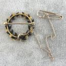 Exquisite Edwardian Watch Pin Graduated Pearls Safety Gold