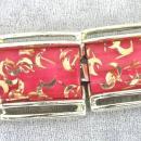 PINK Confetti Set Moons Bracelet Earrings 1950s CHUNKY