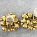 Kramer Vintage Earrings Autumn Color Rhinestones Gorgeous