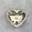 Sterling Bird in Heart Pin Coro Like Jensen Vint Book Pc