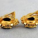 HOBE Rhinestone Earrings Topaz Prong Set Vintage