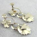 Double Pansy Drop Earrings Vintage Enamel So Pretty