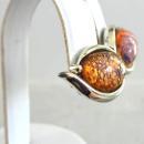 Jelly Opal Earrings Dragon's Breath Fire Vintage