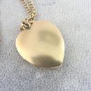 ANN Sweetheart Locket Etching Chain Gold Filled L Mfg Vintage
