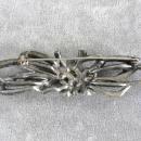 CZECH Antique Brooch Pin Pot Metal Multi Color Paste Large 3 1/2 Inches