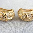 Vintage Christian Dior Earrings Pave Style Clips Fab!