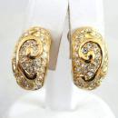 Vintage Christian Dior Earrings Pave Style Clips Fab!