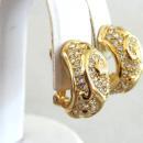 Vintage Christian Dior Earrings Pave Style Clips Fab!