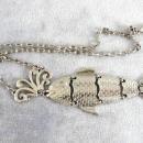 Large Articulated Fish Necklace Vintage Nice