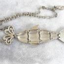 Large Articulated Fish Necklace Vintage Nice