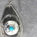 Native American Turquoise Earrings Pierced Large Vintage Sterling