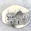 Vintage JJ 1988 Scenic Pin Brooch Jonette City Unusual
