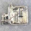 Sterling Victorian House Pin Massachusetts