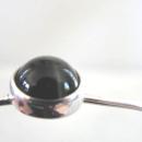 Vintage Cats Eye Sterling Bracelet Bangle Cuff Locking Silver Artisan Studio Deep Green