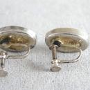 Blister Pearl Set Demi Vintage Pin Earrings Sterling Silver