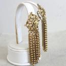 Chain Swag Earrings Vintage Royal Openwork 3.5 Inches