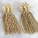 Chain Swag Earrings Vintage Royal Openwork 3.5 Inches