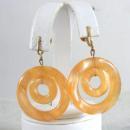 Marmalade Lucite Double Hoop Earrings Vintage Drops