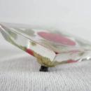 Lucite Rose Pin Rectangular Reverse Carved Vintage