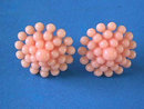 Peach Retro Earrings,Resin,Vintage,Unique!