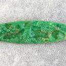 Art Deco Celluloid Pin Resin Mottled Green Vintage