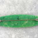 Art Deco Celluloid Pin Resin Mottled Green Vintage