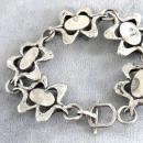 Spider Web Turquoise Bracelet Vintage Signed Handmade Sterling Fabulous