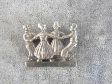 Dancing Sterling Dutch Pin Silver Vintage