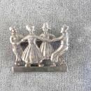 Dancing Sterling Dutch Pin Silver Vintage