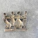 Dancing Sterling Dutch Pin Silver Vintage