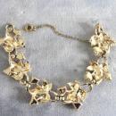 Coro Pink Enamel Bracelet Resin Beads Vintage Safety Chain Pretty!