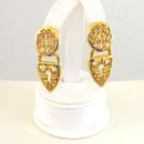 Givenchy Logo Earrings Padlock Key Hinged Paris New York Vintage Pierced