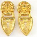 Givenchy Logo Earrings Padlock Key Hinged Paris New York Vintage Pierced