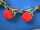 Coral Thermoset Necklace,Pink/Org,Plastic,Vintage